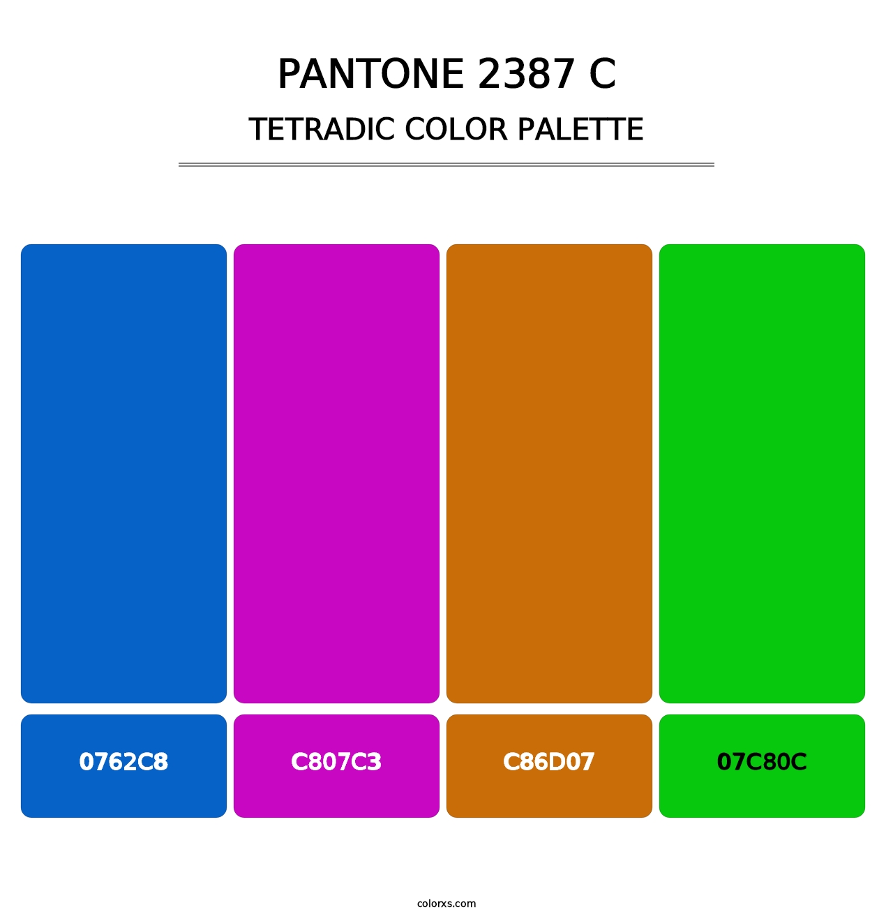 PANTONE 2387 C - Tetradic Color Palette