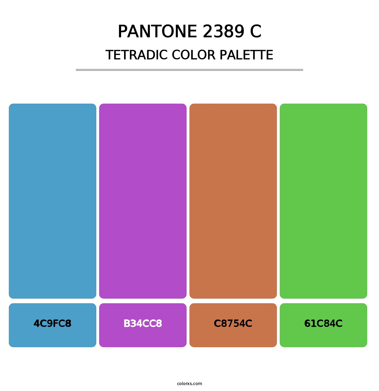 PANTONE 2389 C - Tetradic Color Palette
