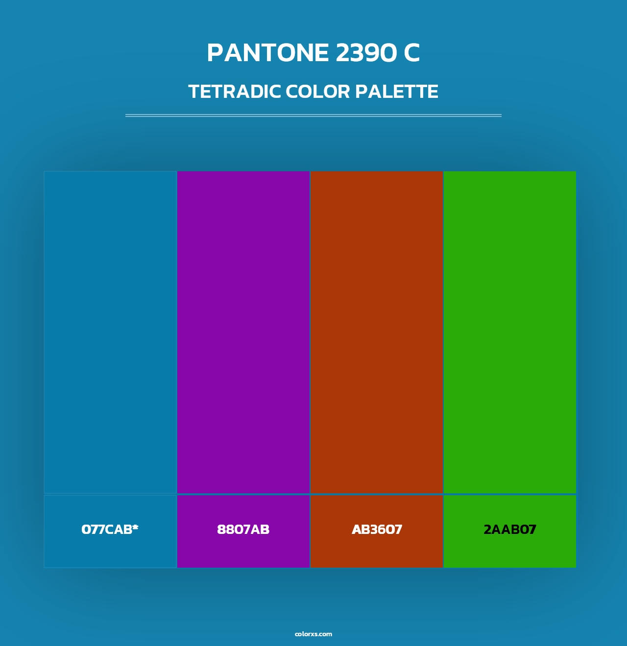 PANTONE 2390 C - Tetradic Color Palette