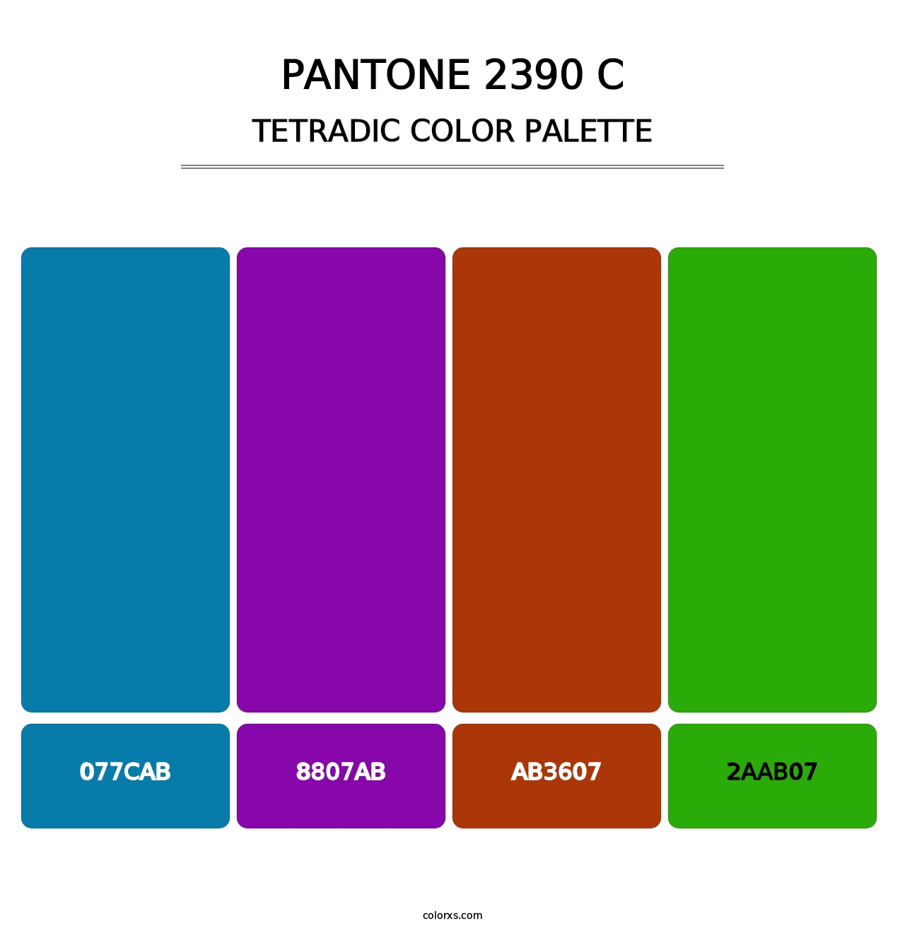 PANTONE 2390 C - Tetradic Color Palette