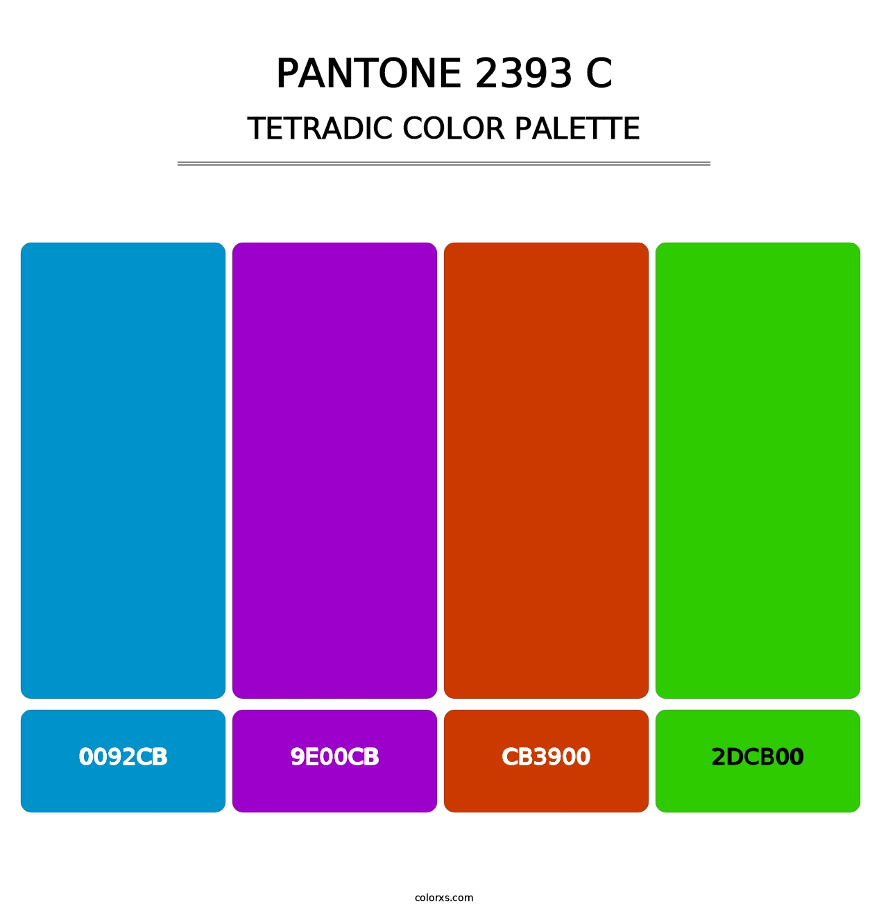 PANTONE 2393 C - Tetradic Color Palette
