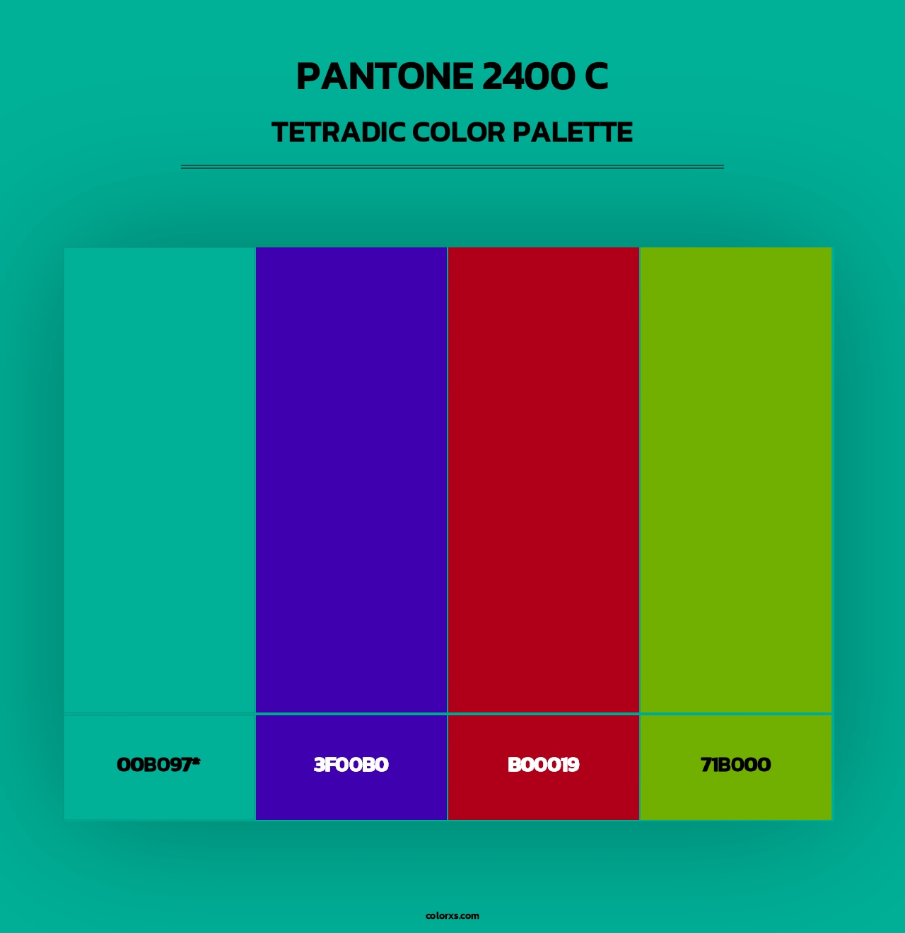 PANTONE 2400 C - Tetradic Color Palette
