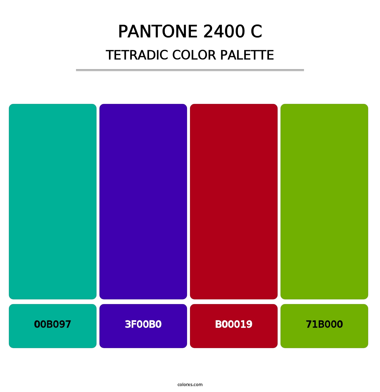PANTONE 2400 C - Tetradic Color Palette