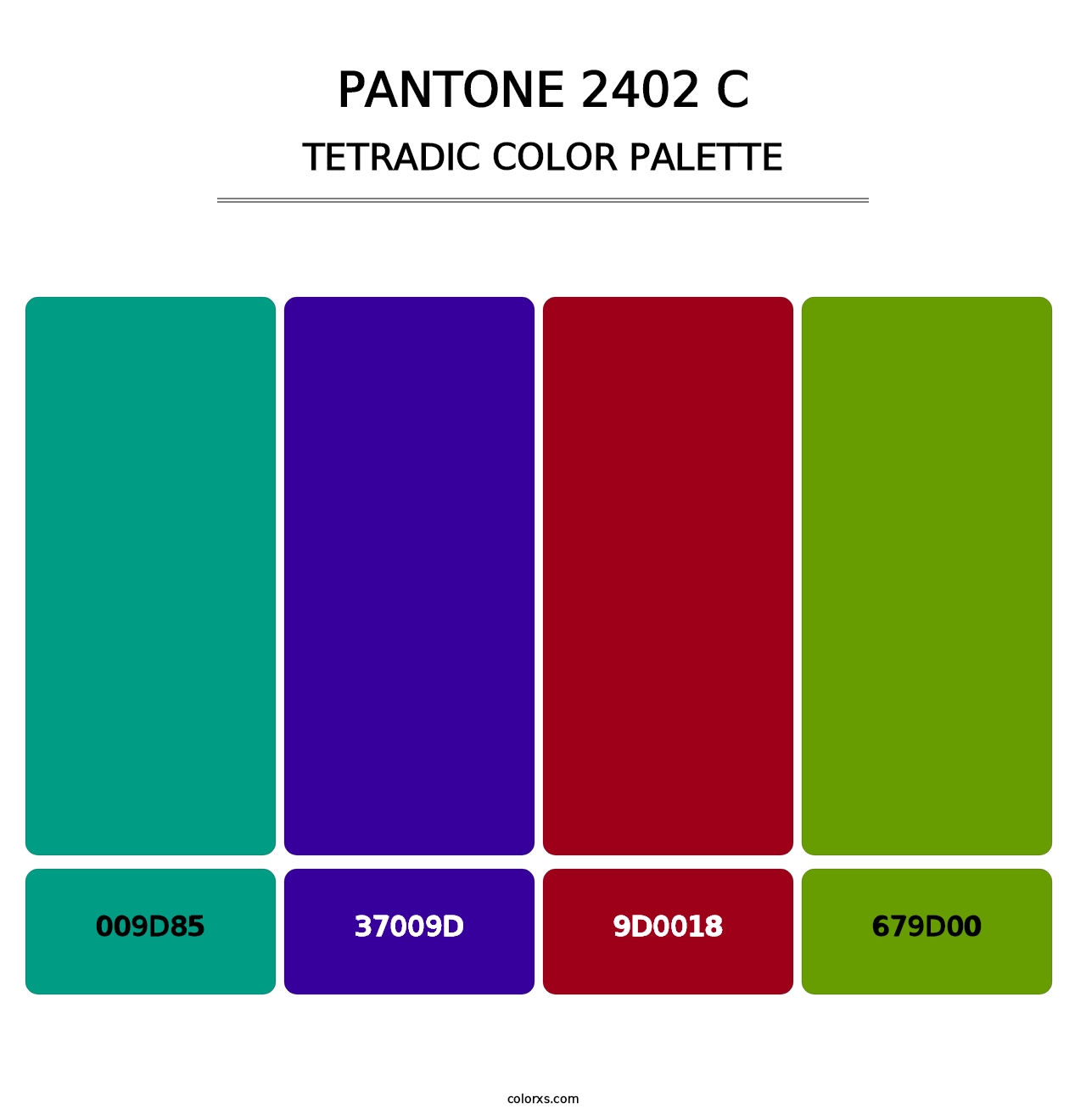 PANTONE 2402 C - Tetradic Color Palette