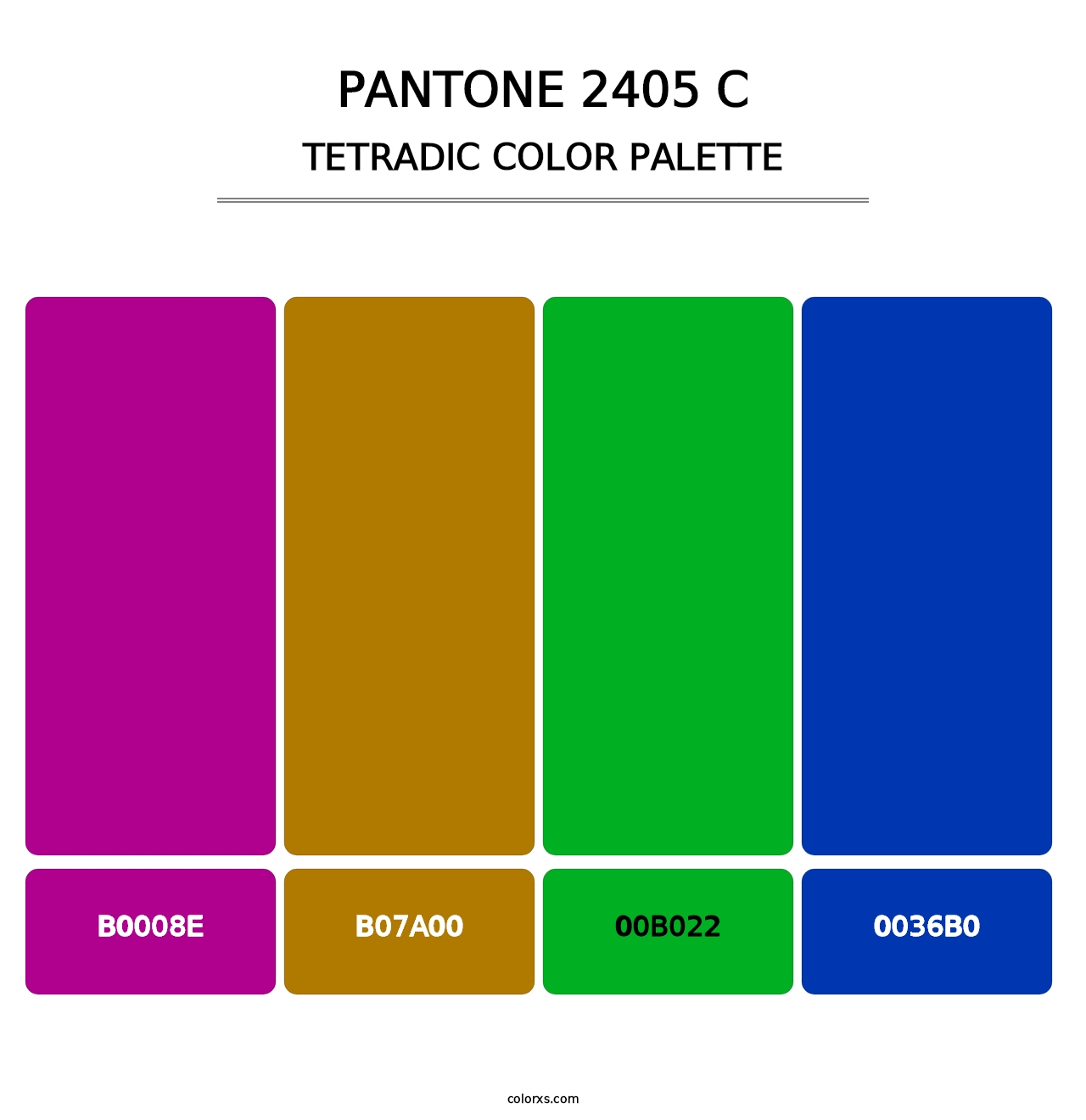 PANTONE 2405 C - Tetradic Color Palette