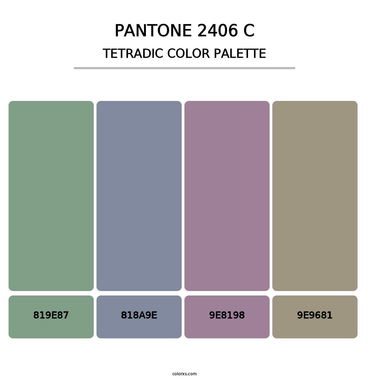 PANTONE 2406 C - Tetradic Color Palette