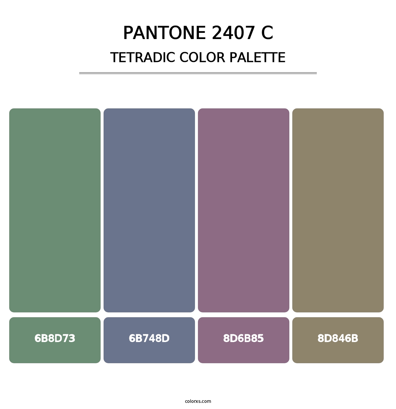 PANTONE 2407 C - Tetradic Color Palette