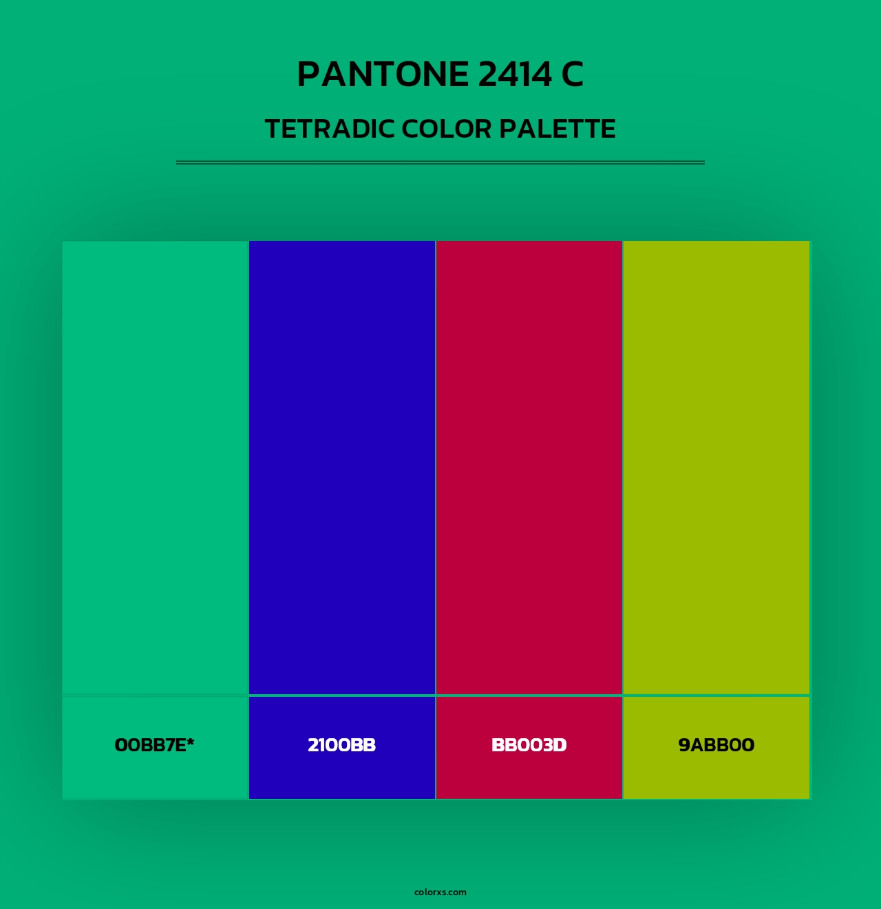 PANTONE 2414 C - Tetradic Color Palette