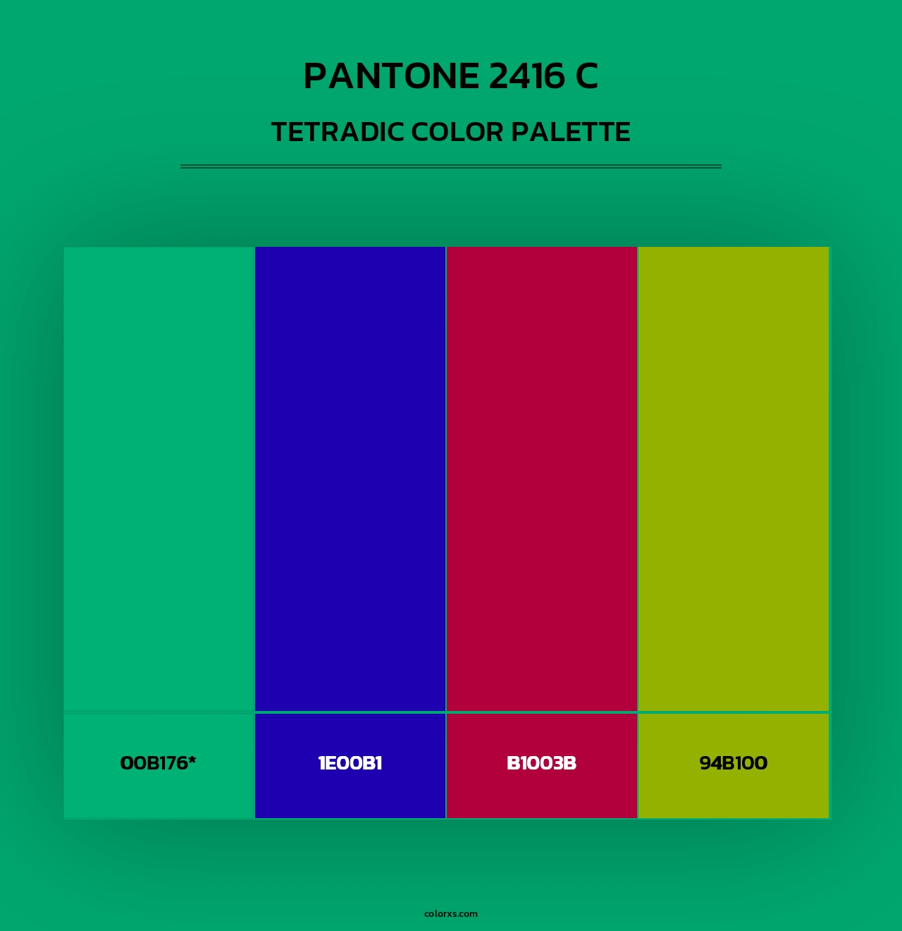 PANTONE 2416 C - Tetradic Color Palette