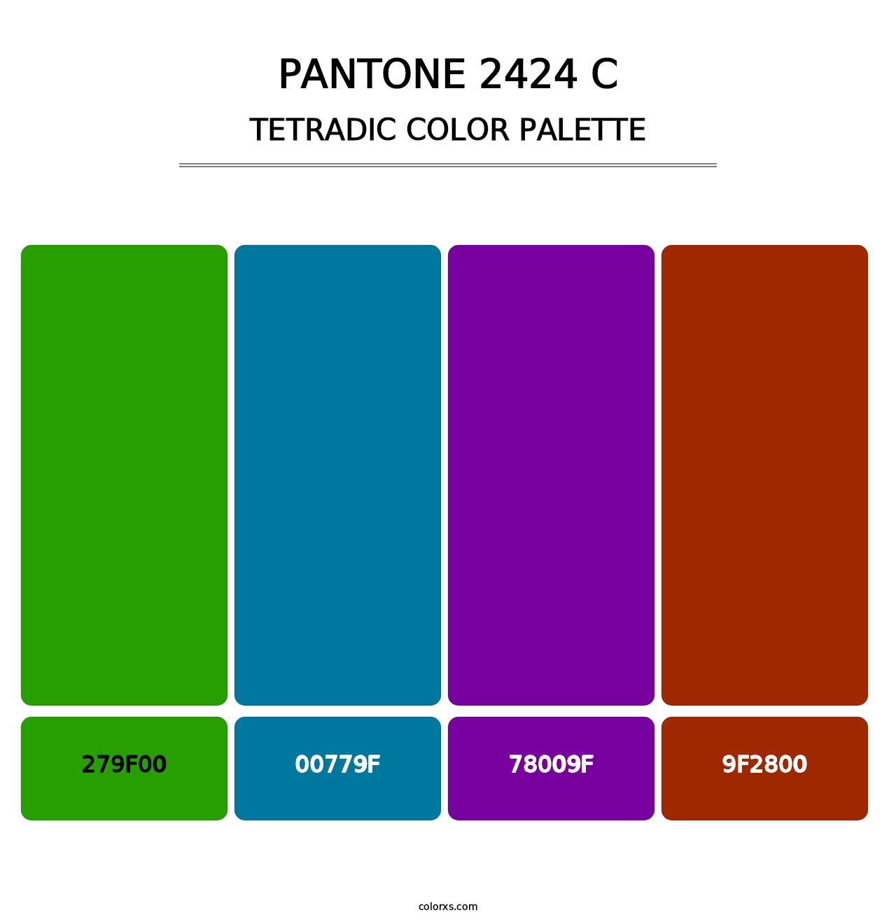 PANTONE 2424 C - Tetradic Color Palette