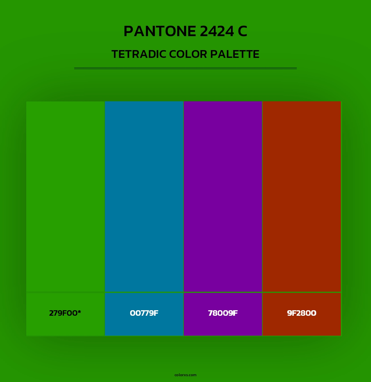PANTONE 2424 C - Tetradic Color Palette