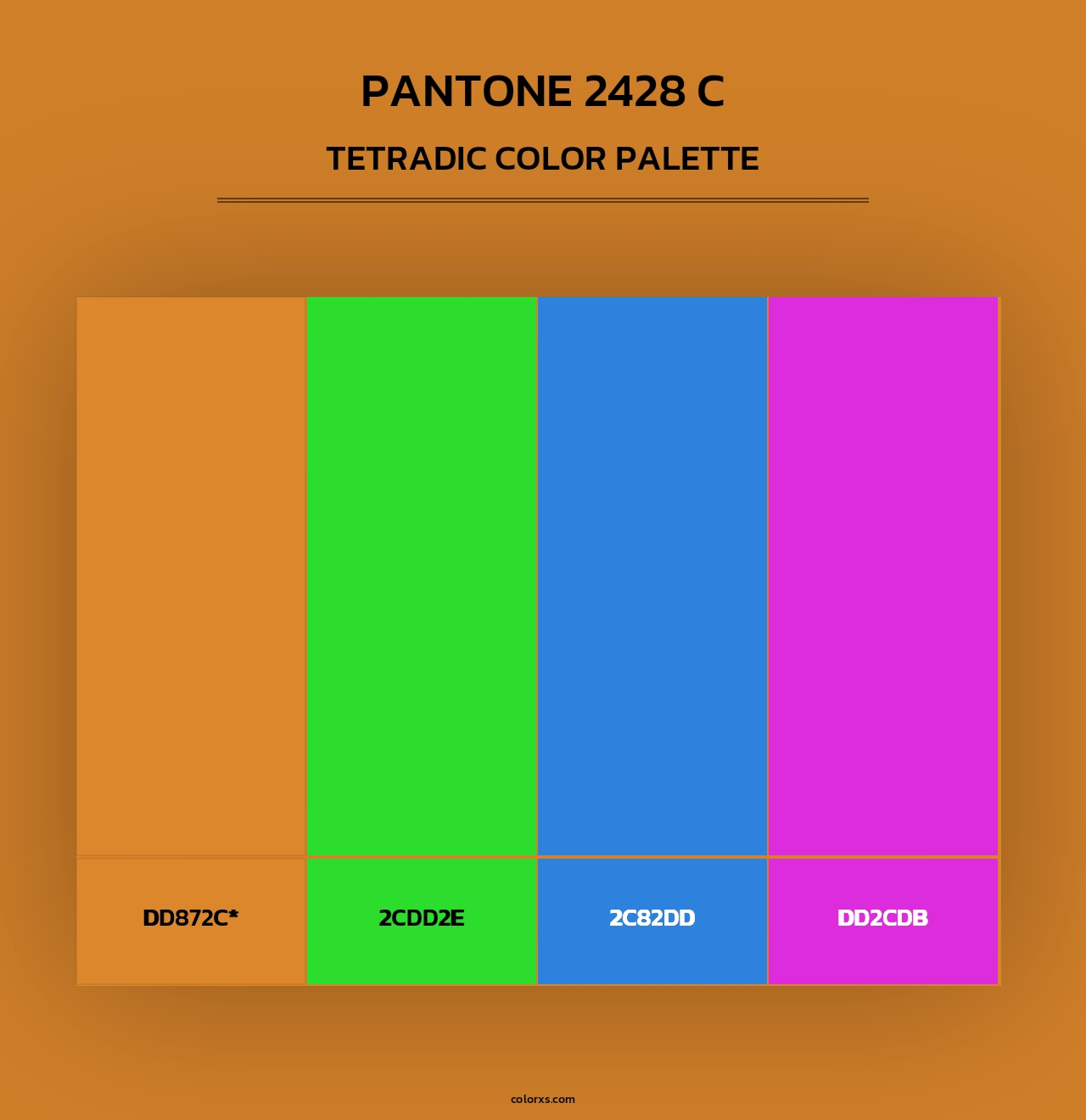 PANTONE 2428 C - Tetradic Color Palette