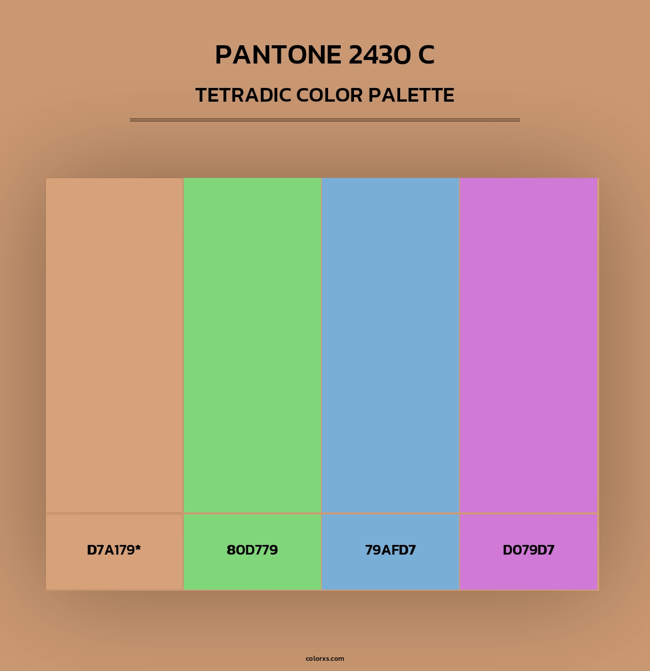 PANTONE 2430 C - Tetradic Color Palette