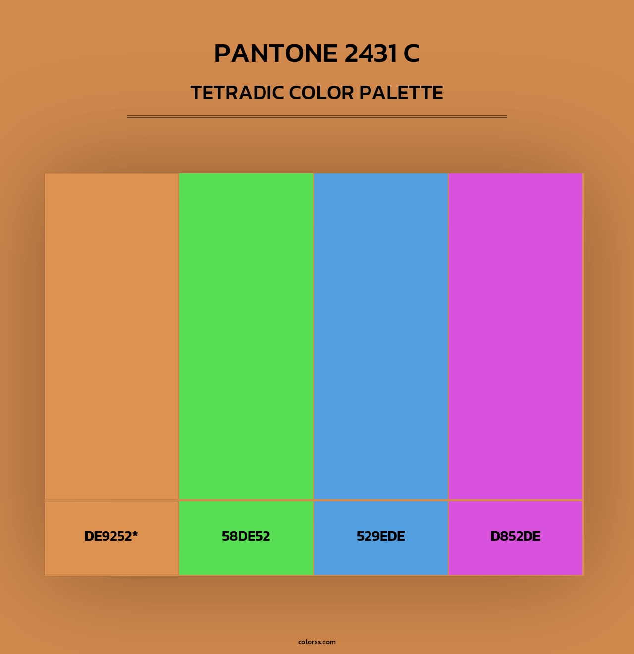 PANTONE 2431 C - Tetradic Color Palette