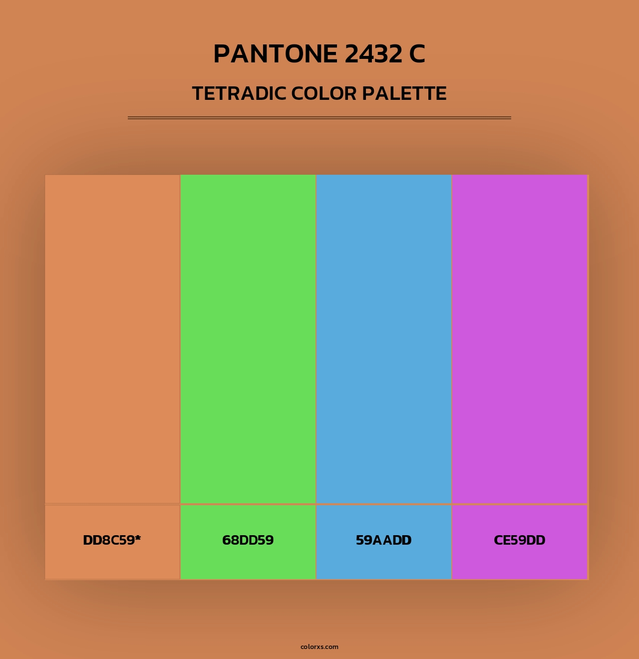 PANTONE 2432 C - Tetradic Color Palette