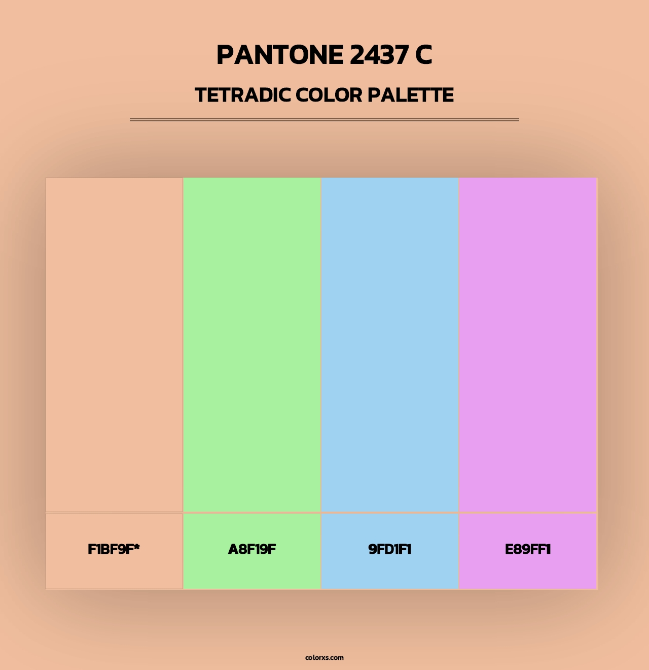 PANTONE 2437 C - Tetradic Color Palette