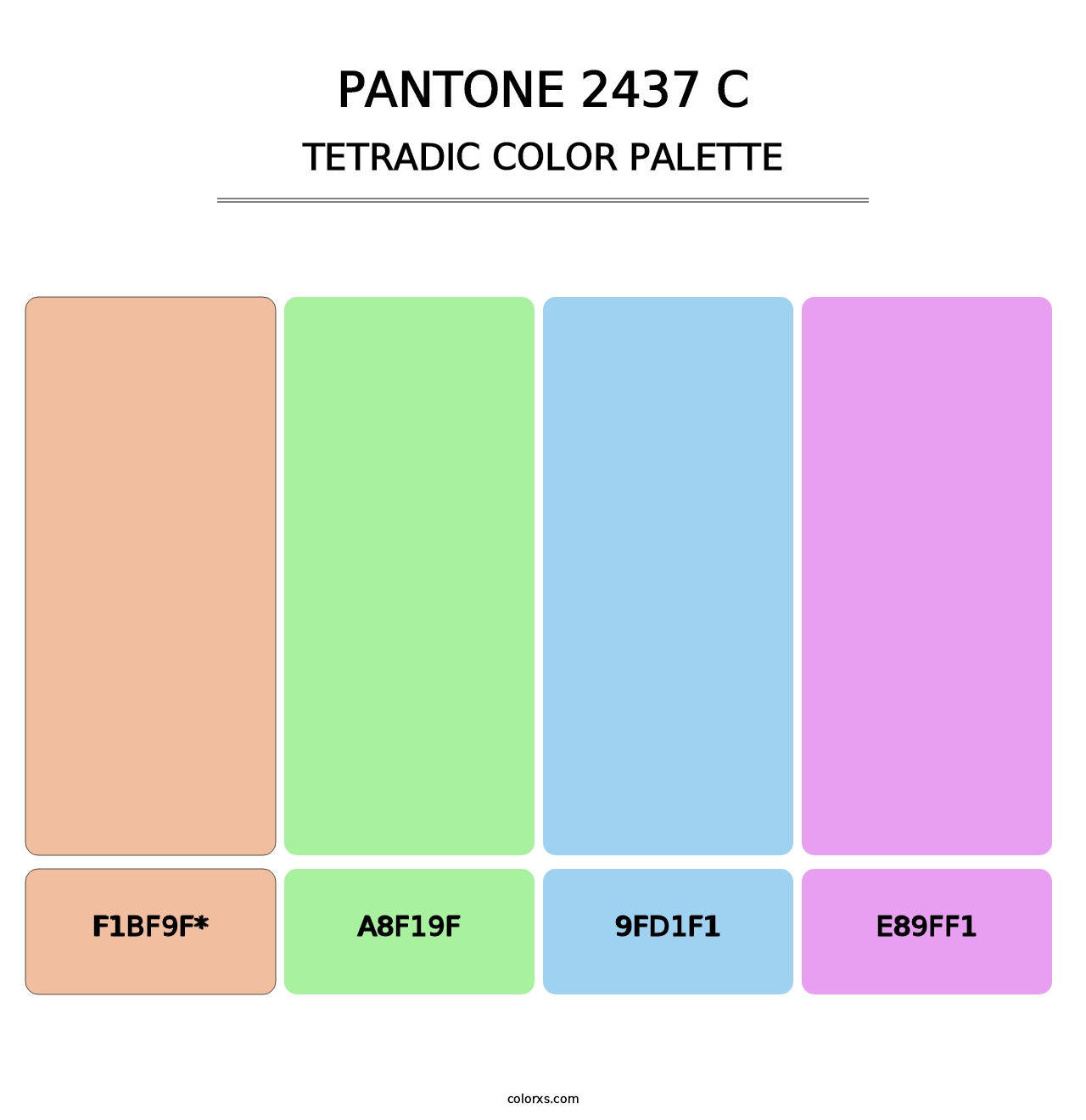 PANTONE 2437 C - Tetradic Color Palette
