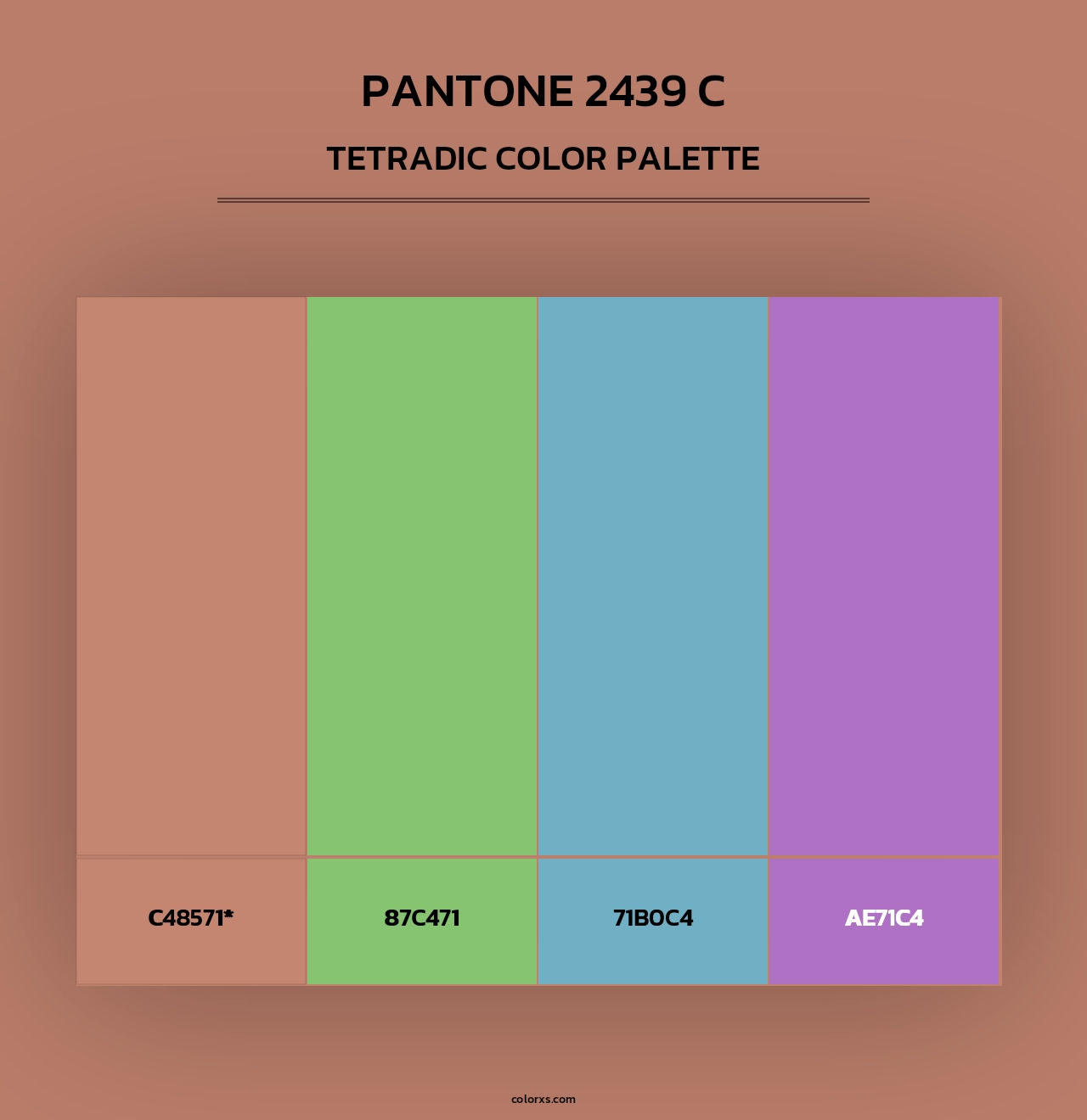 PANTONE 2439 C - Tetradic Color Palette