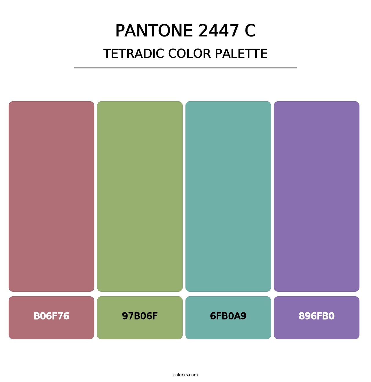 PANTONE 2447 C - Tetradic Color Palette