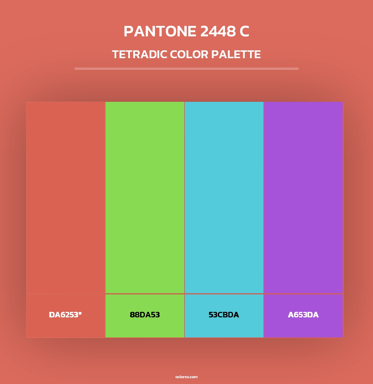 PANTONE 2448 C - Tetradic Color Palette