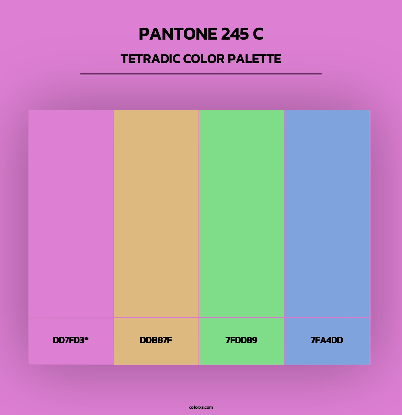 PANTONE 245 C - Tetradic Color Palette