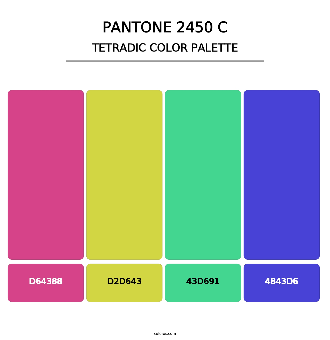 PANTONE 2450 C - Tetradic Color Palette
