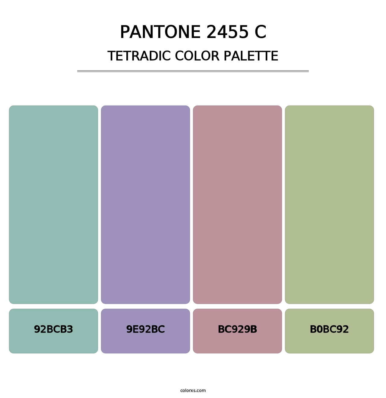 PANTONE 2455 C - Tetradic Color Palette
