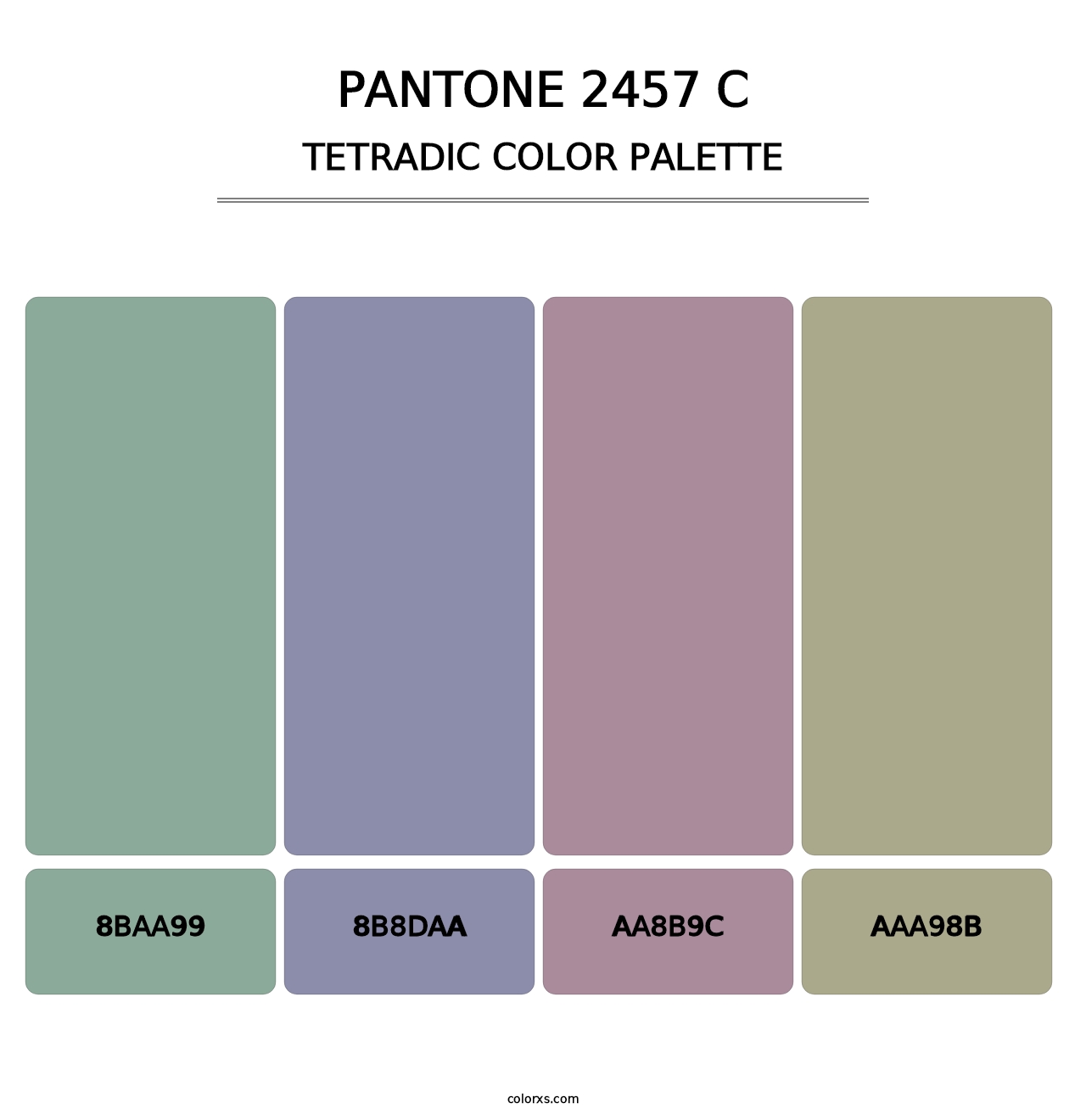 PANTONE 2457 C - Tetradic Color Palette