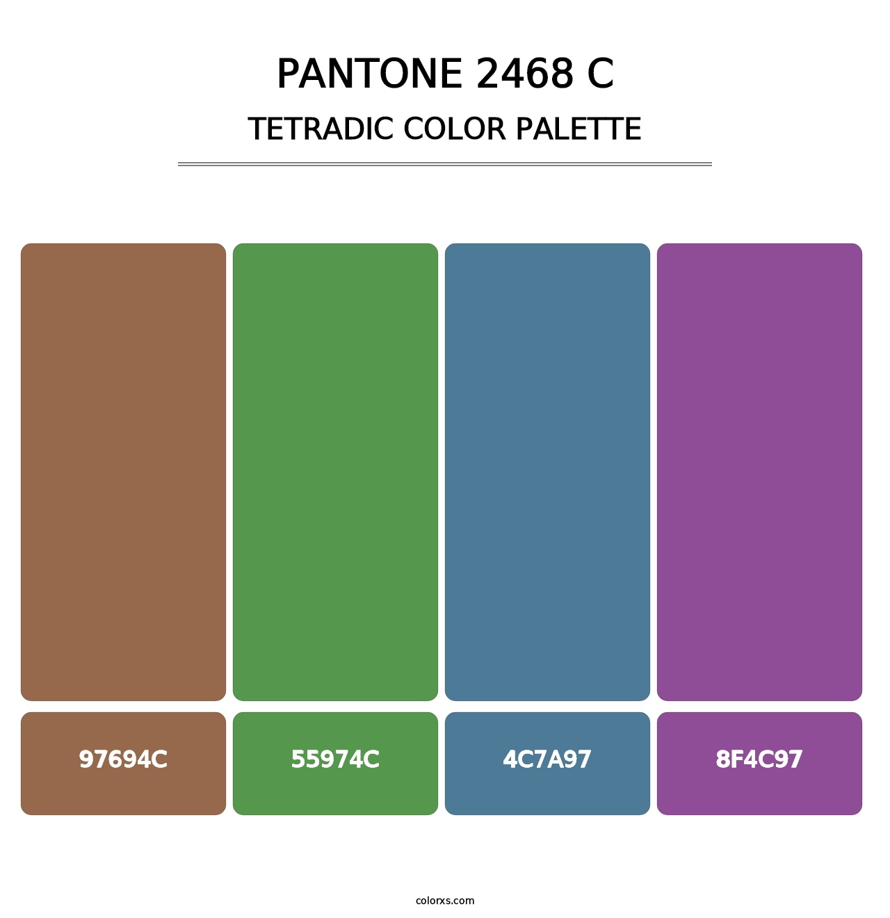 PANTONE 2468 C - Tetradic Color Palette
