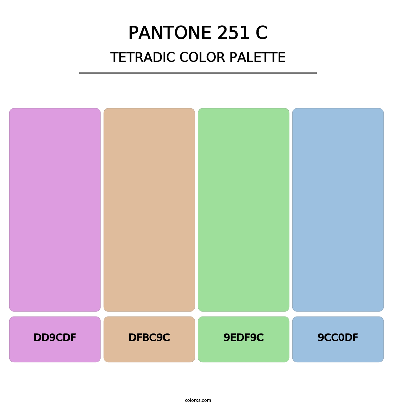PANTONE 251 C - Tetradic Color Palette