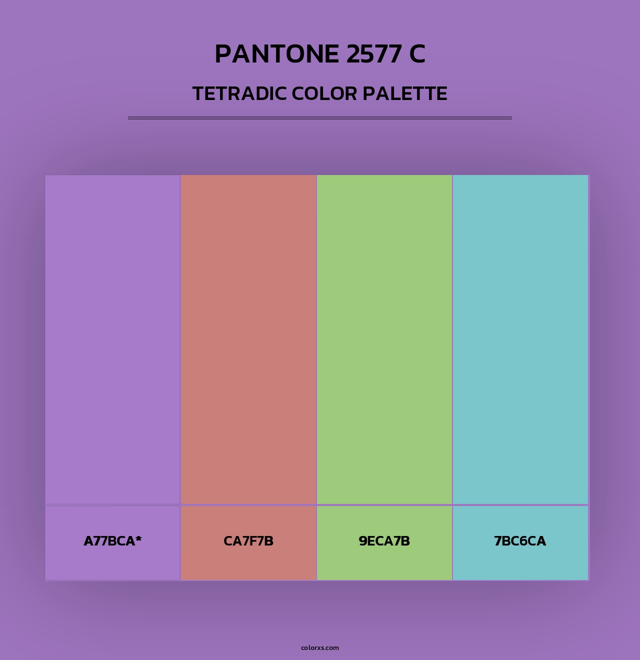 PANTONE 2577 C - Tetradic Color Palette