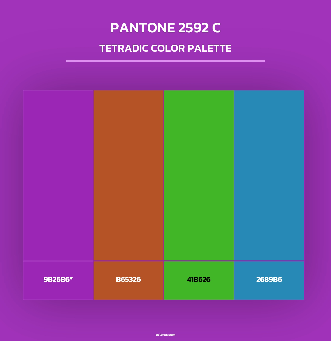 PANTONE 2592 C - Tetradic Color Palette