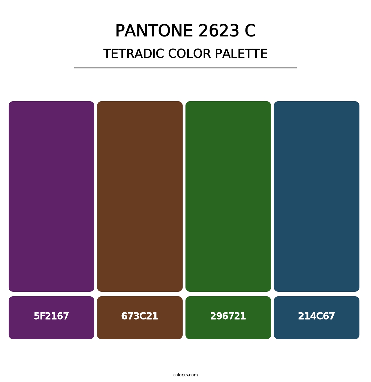 PANTONE 2623 C - Tetradic Color Palette