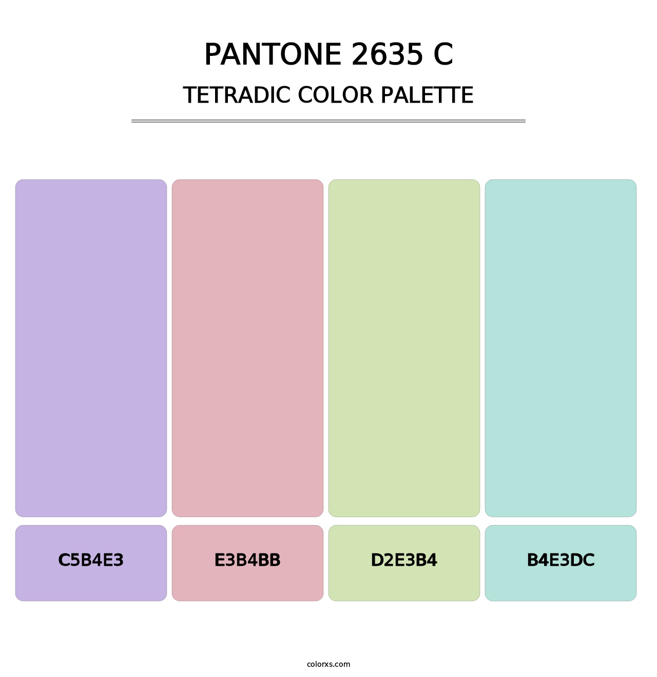 PANTONE 2635 C - Tetradic Color Palette