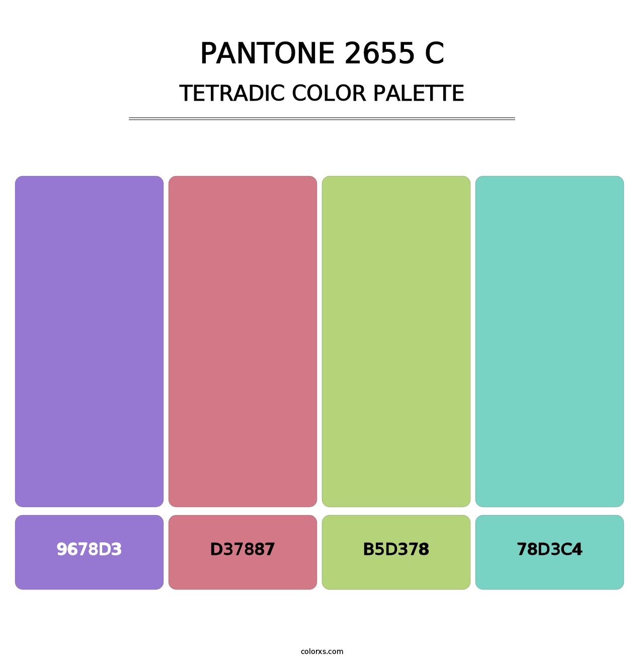 PANTONE 2655 C - Tetradic Color Palette