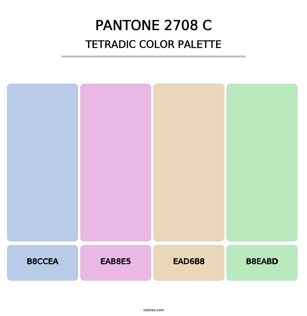 PANTONE 2708 C - Tetradic Color Palette