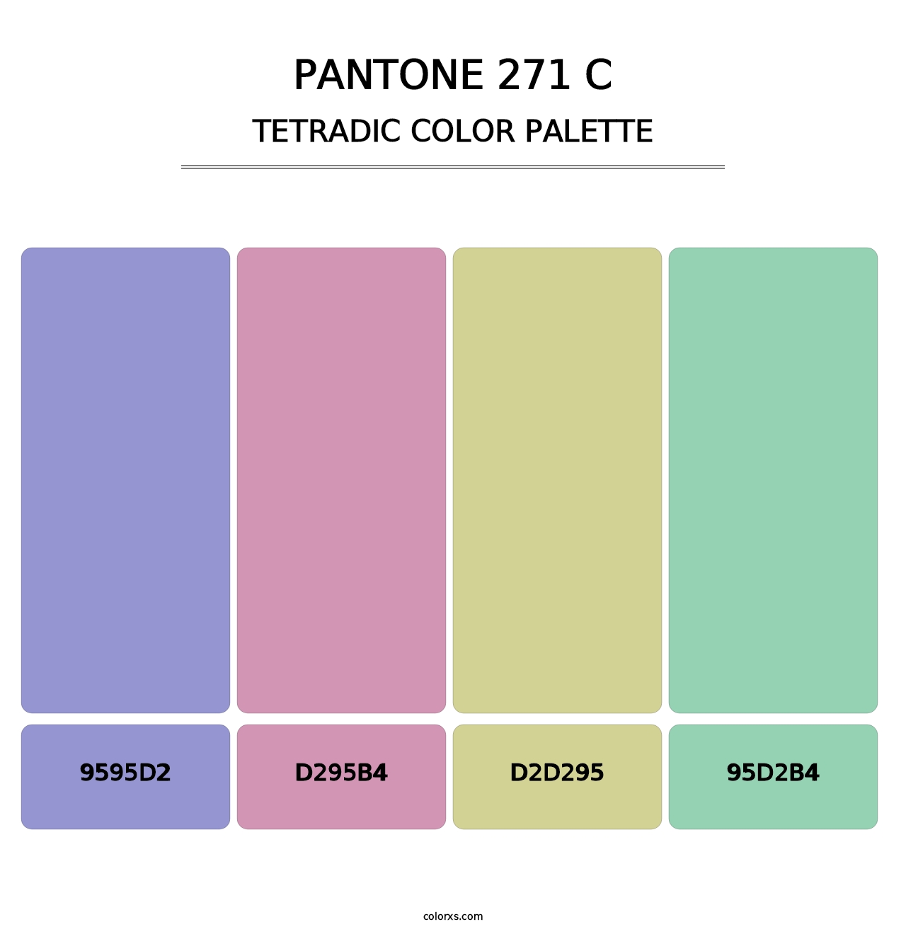 PANTONE 271 C - Tetradic Color Palette