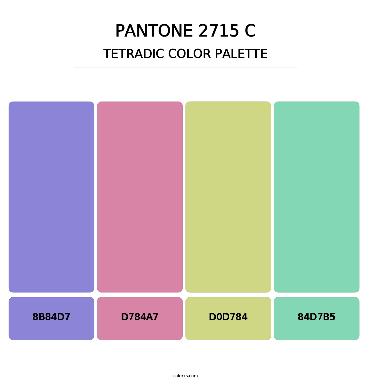 PANTONE 2715 C - Tetradic Color Palette