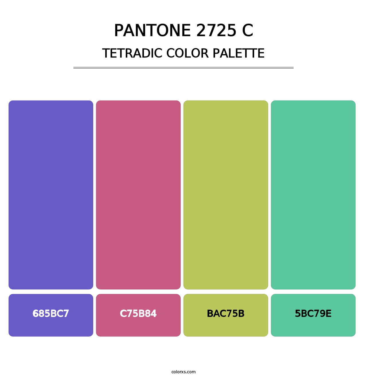 PANTONE 2725 C - Tetradic Color Palette