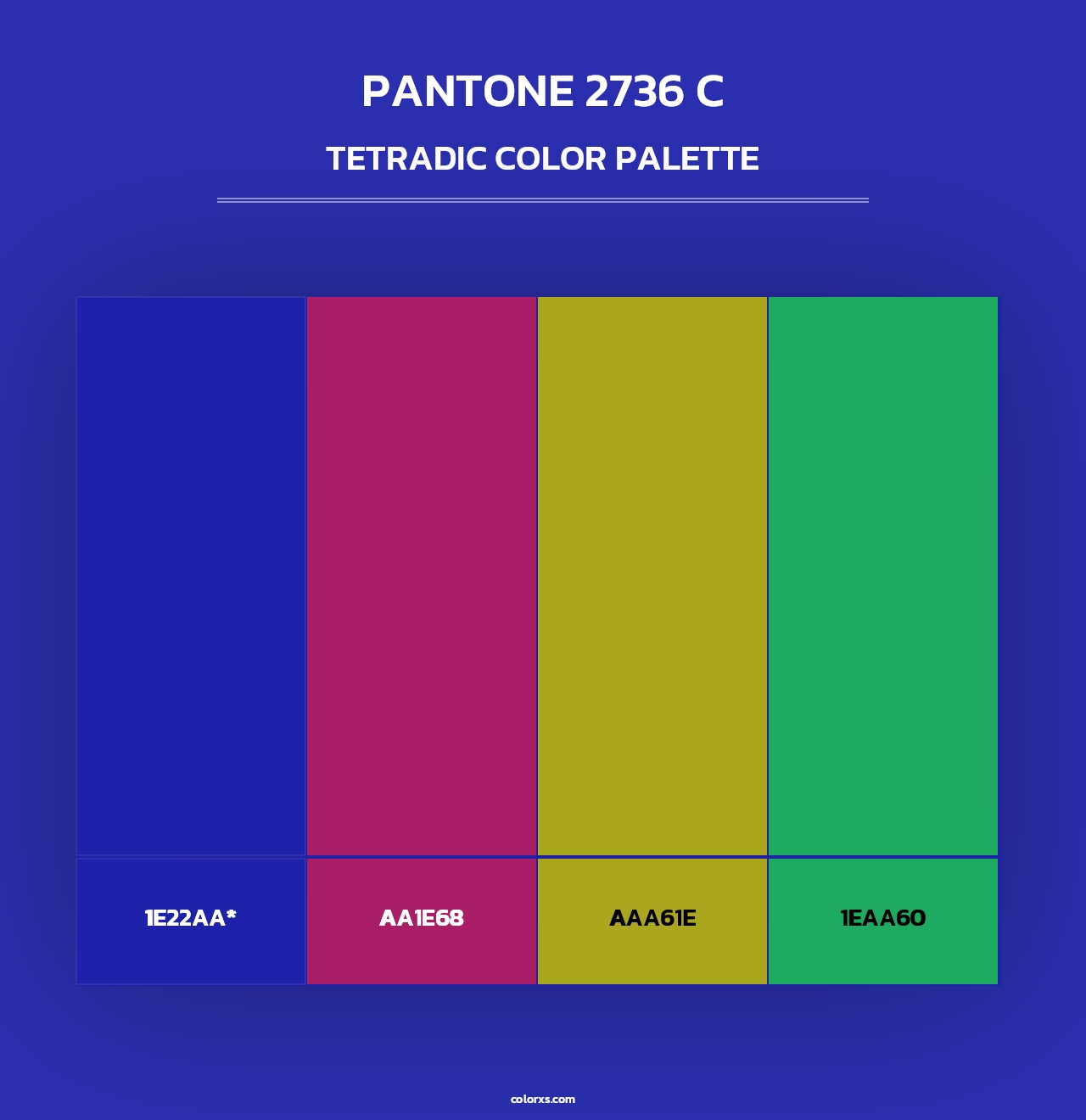 PANTONE 2736 C - Tetradic Color Palette