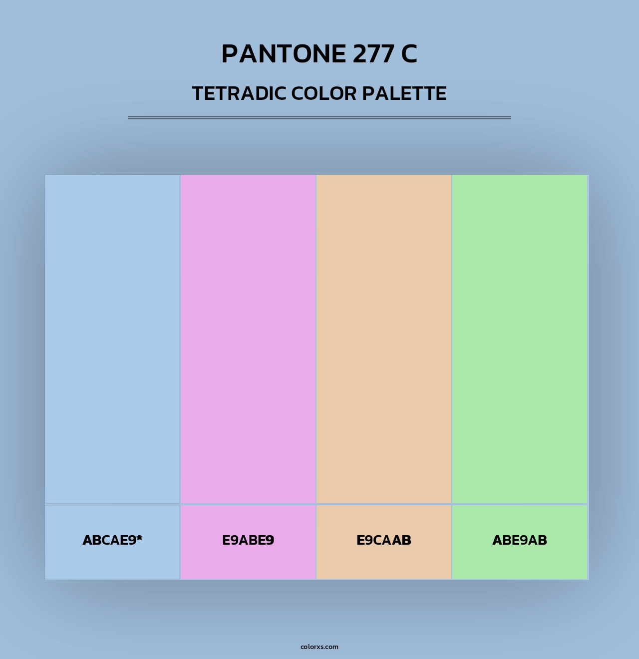 PANTONE 277 C - Tetradic Color Palette