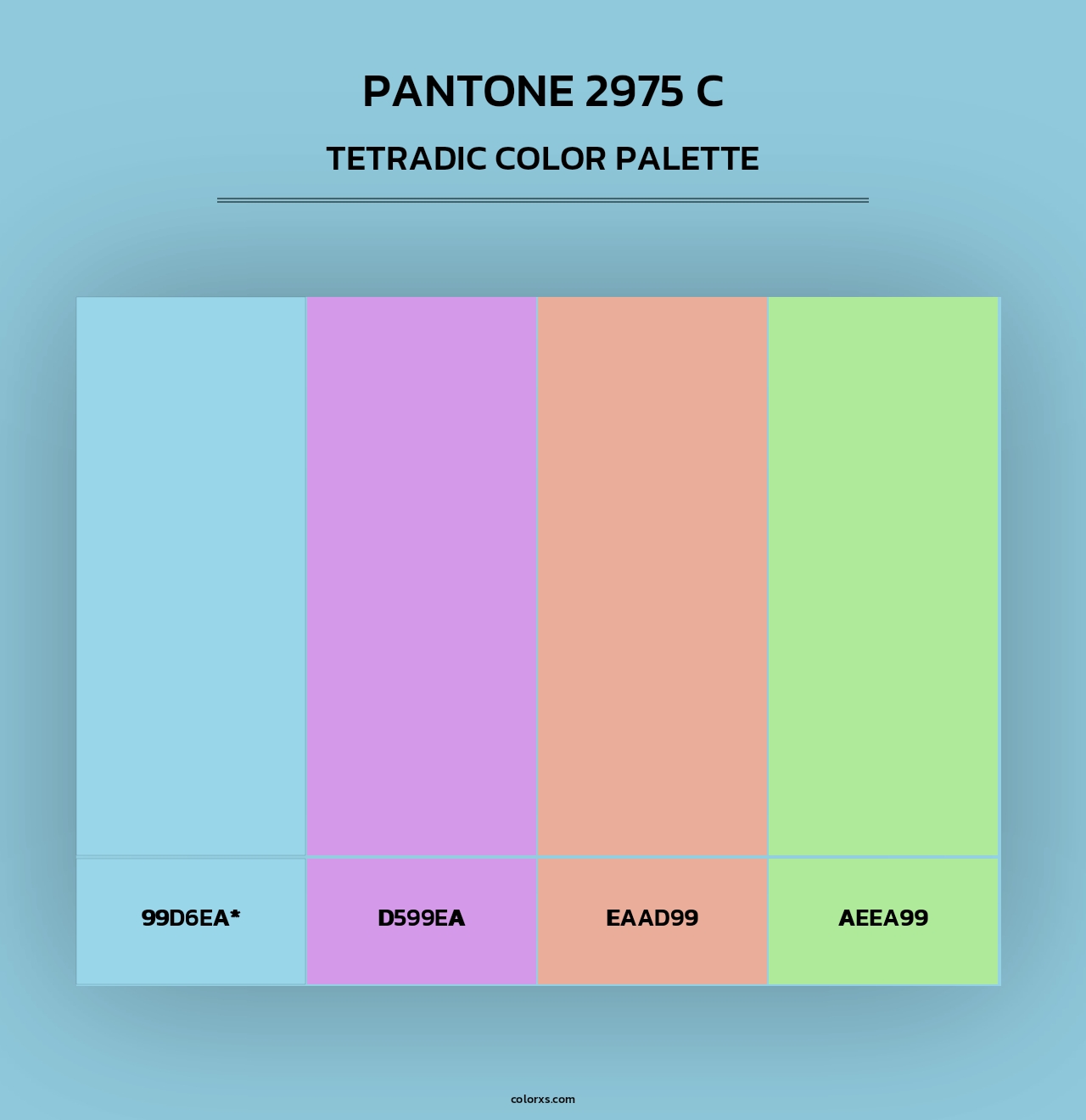 PANTONE 2975 C - Tetradic Color Palette