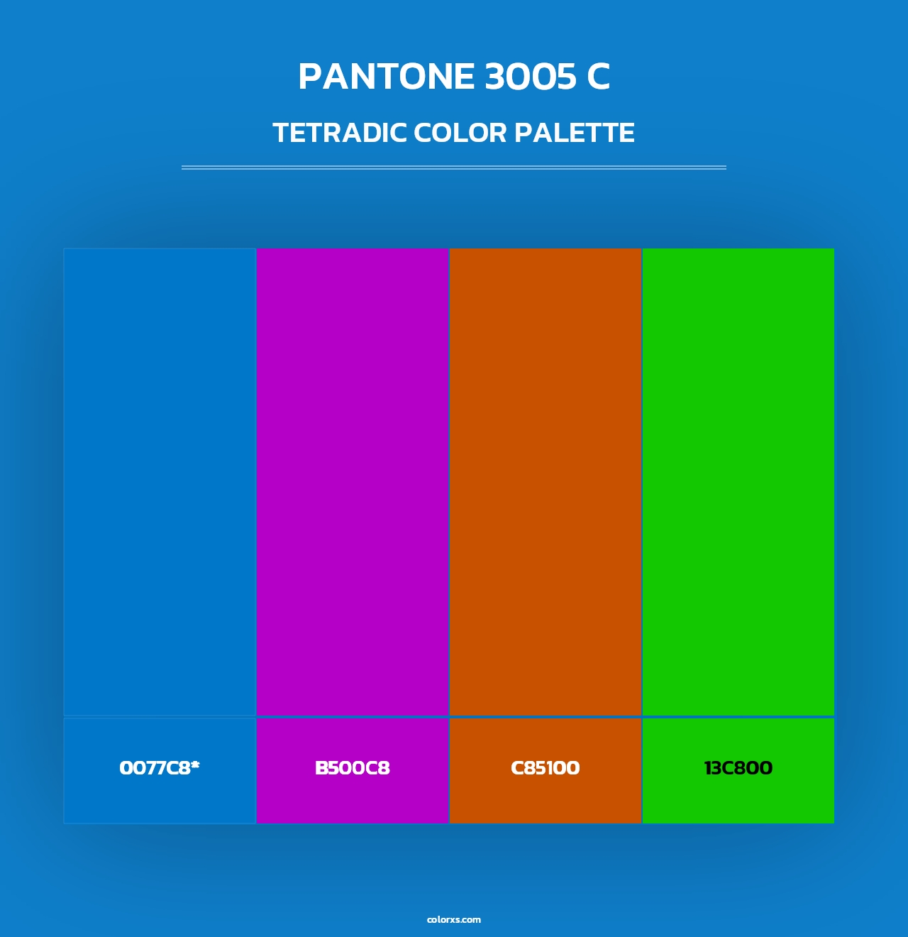 PANTONE 3005 C color palettes - colorxs.com