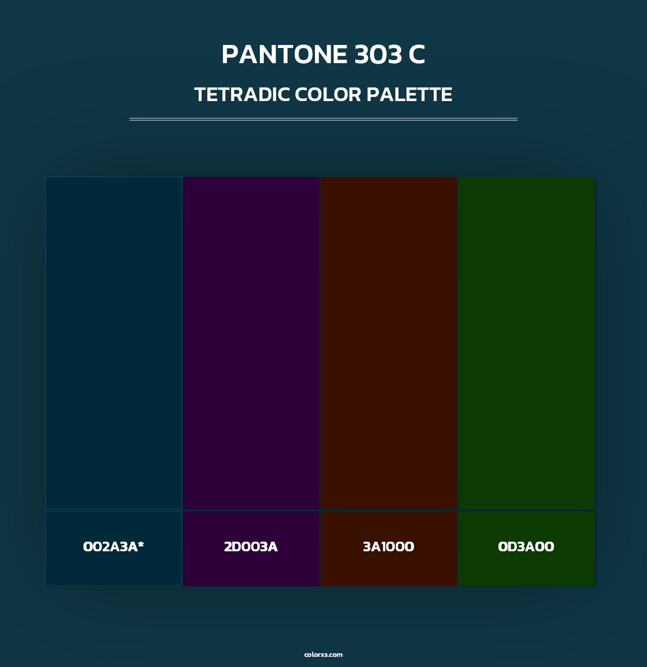 PANTONE 303 C - Tetradic Color Palette