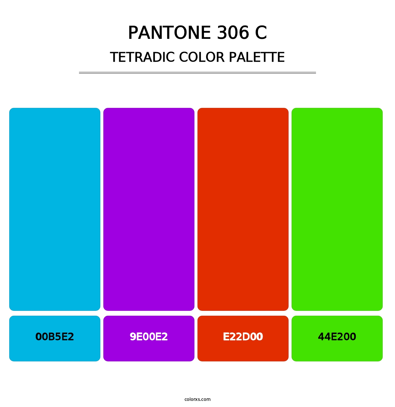 PANTONE 306 C - Tetradic Color Palette