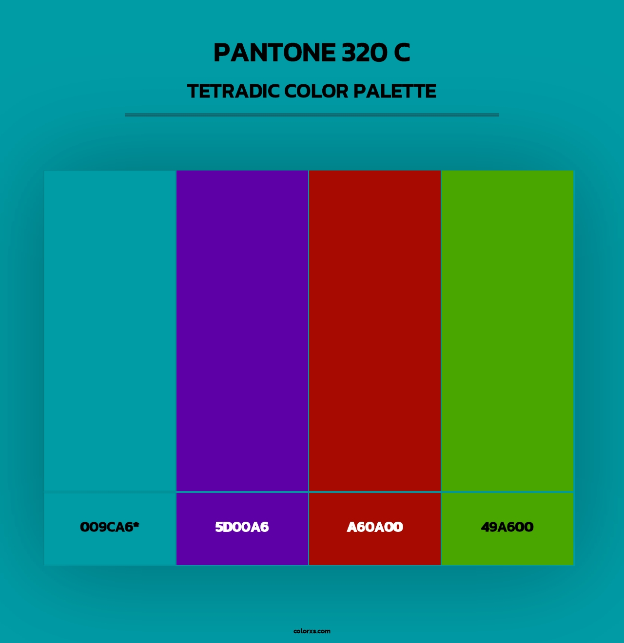 PANTONE 320 C - Tetradic Color Palette