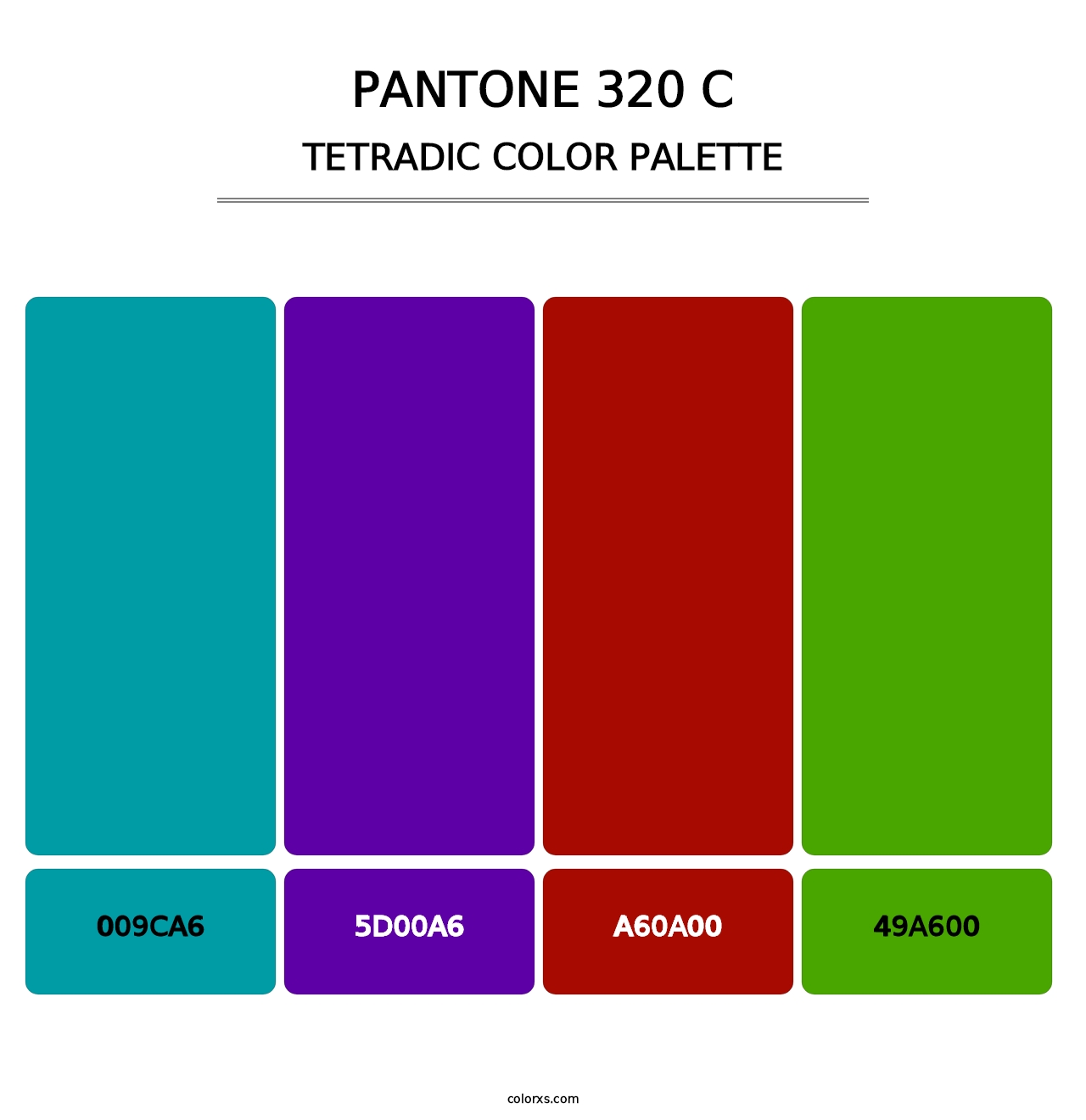 PANTONE 320 C - Tetradic Color Palette