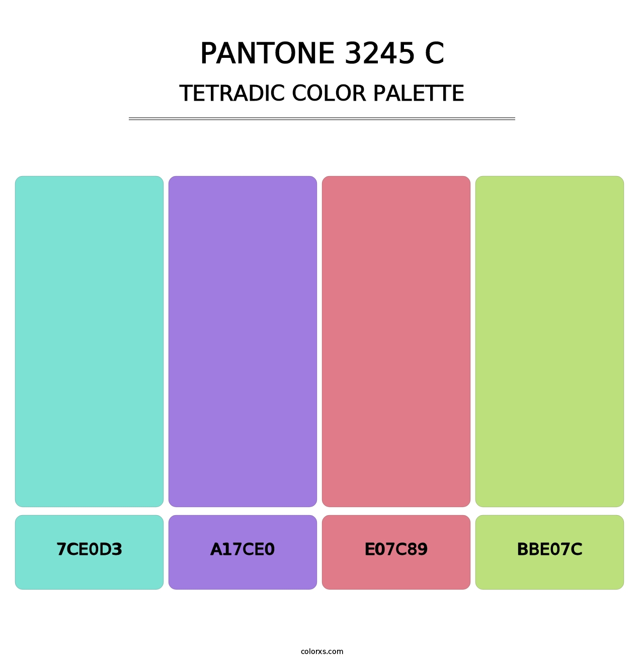 PANTONE 3245 C - Tetradic Color Palette