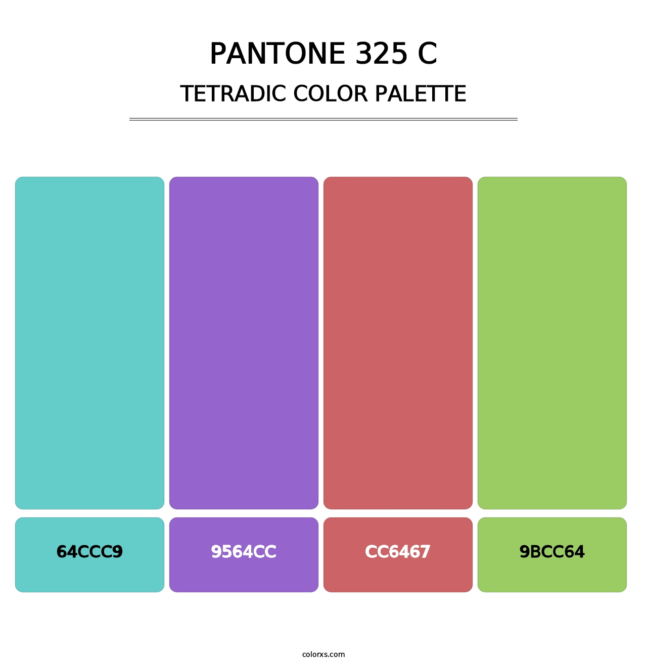 PANTONE 325 C - Tetradic Color Palette