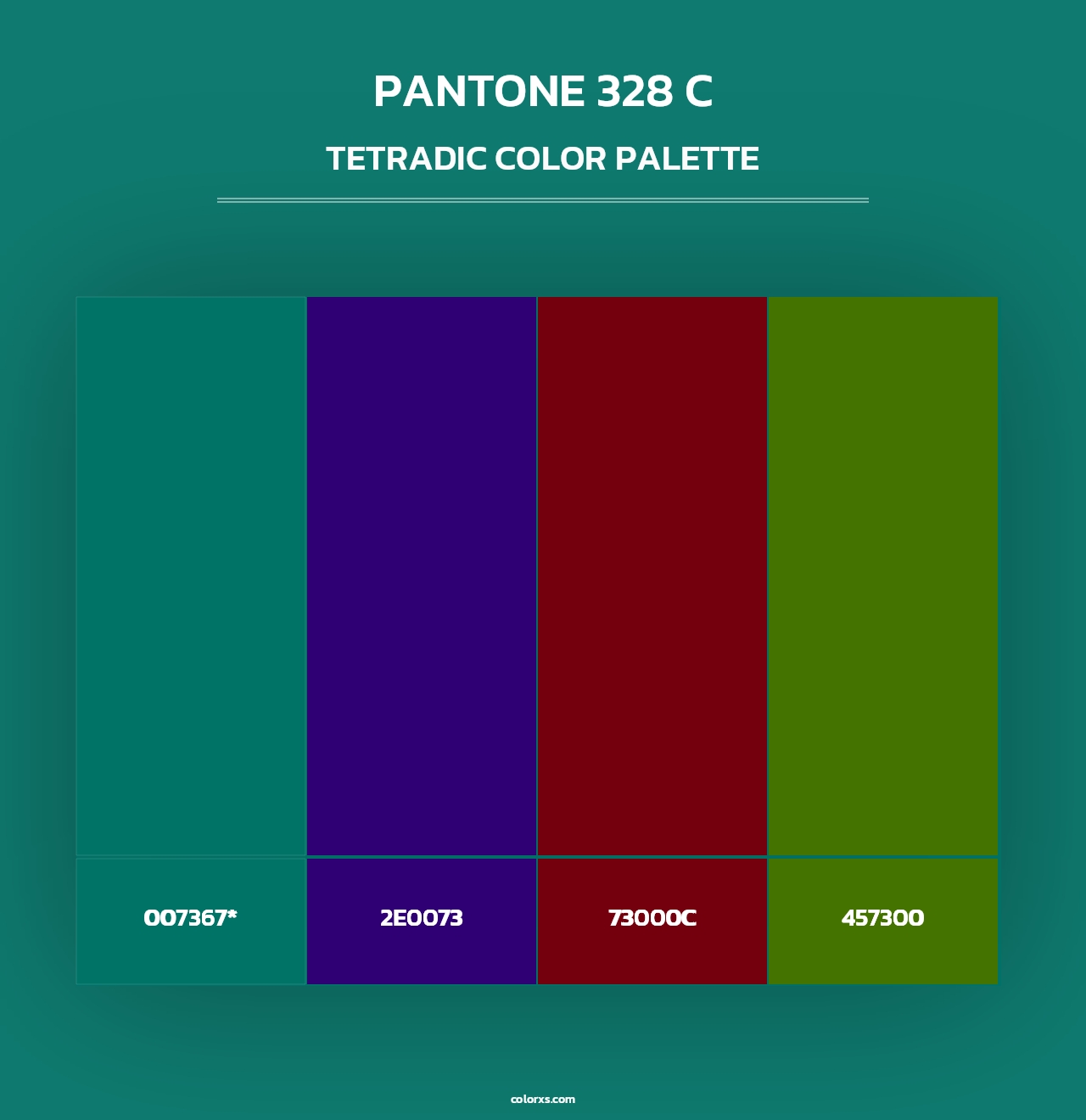 PANTONE 328 C - Tetradic Color Palette